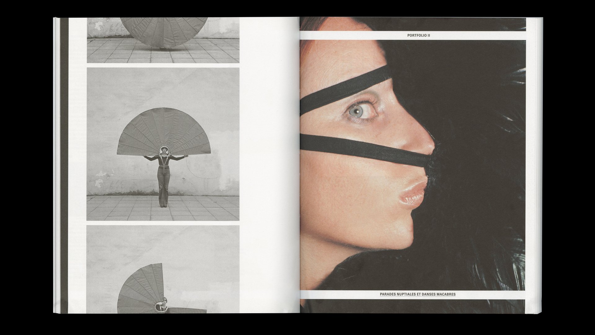 Rebecca Horn, Centre Pompidou, Théâtre des métamorphoses — double page du catalogue, vue 04 — Les Graphiquants